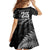 Custom Fiji New Zealand Rugby Kid Short Sleeve Dress Cibi Dance with Black Fern