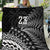 Custom Fiji New Zealand Rugby Quilt Cibi Dance with Black Fern