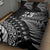 Custom Fiji New Zealand Rugby Quilt Bed Set Cibi Dance with Black Fern