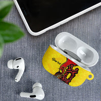 Personalised Papua New Guinea Oro Necklace AirPods Case Gold Melanesia Traditional Pattern