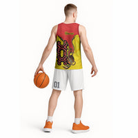 Personalised Papua New Guinea Oro Necklace Basketball Jersey Gold Melanesia Traditional Pattern