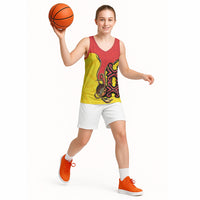 Personalised Papua New Guinea Oro Necklace Basketball Jersey Gold Melanesia Traditional Pattern