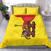Personalised Papua New Guinea Oro Necklace Bedding Set Gold Melanesia Traditional Pattern