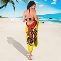 Personalised Papua New Guinea Oro Necklace Sarong Gold Melanesia Traditional Pattern