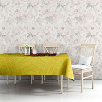 Personalised Papua New Guinea Oro Necklace Tablecloth Gold Melanesia Traditional Pattern
