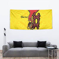 Personalised Papua New Guinea Oro Necklace Tapestry Gold Melanesia Traditional Pattern