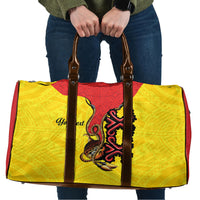 Personalised Papua New Guinea Oro Necklace Travel Bag Gold Melanesia Traditional Pattern