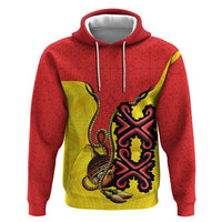 Personalised Papua New Guinea Oro Necklace Zip Hoodie Gold Melanesia Traditional Pattern