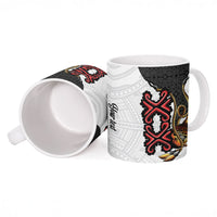 Personalised Papua New Guinea Oro Necklace Ceramic Mug Black Melanesia Traditional Pattern