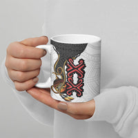 Personalised Papua New Guinea Oro Necklace Ceramic Mug Black Melanesia Traditional Pattern