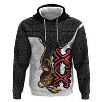 Personalised Papua New Guinea Oro Necklace Hoodie Black Melanesia Traditional Pattern