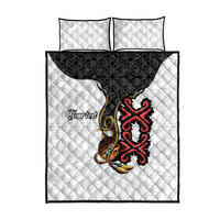 Personalised Papua New Guinea Oro Necklace Quilt Bed Set Black Melanesia Traditional Pattern