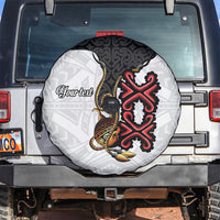 Personalised Papua New Guinea Oro Necklace Spare Tire Cover Black Melanesia Traditional Pattern