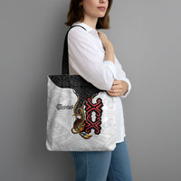 Personalised Papua New Guinea Oro Necklace Tote Bag Black Melanesia Traditional Pattern