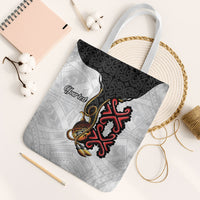 Personalised Papua New Guinea Oro Necklace Tote Bag Black Melanesia Traditional Pattern