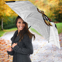 Personalised Papua New Guinea Oro Necklace Umbrella Black Melanesia Traditional Pattern