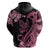 Polynesian Floral Butterfly Hoodie Breast Cancer Pink Ribbon LT9 - Polynesian Pride