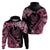 Polynesian Floral Butterfly Hoodie Breast Cancer Pink Ribbon LT9 - Polynesian Pride