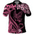 Polynesian Floral Butterfly Polo Shirt Breast Cancer Pink Ribbon LT9 Pink - Polynesian Pride