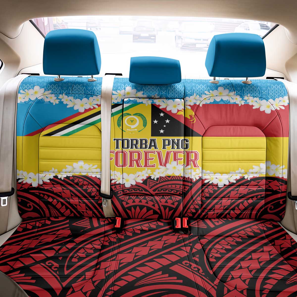 Torba PNG Forever Back Car Seat Cover Polynesian Sand Art - Polynesian Pride