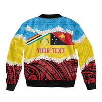 Personalised Torba PNG Forever Bomber Jacket Polynesian Sand Art - Polynesian Pride