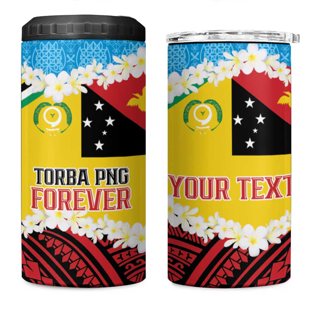 Personalised Torba PNG Forever 4 in 1 Can Cooler Tumbler Polynesian Sand Art - Polynesian Pride
