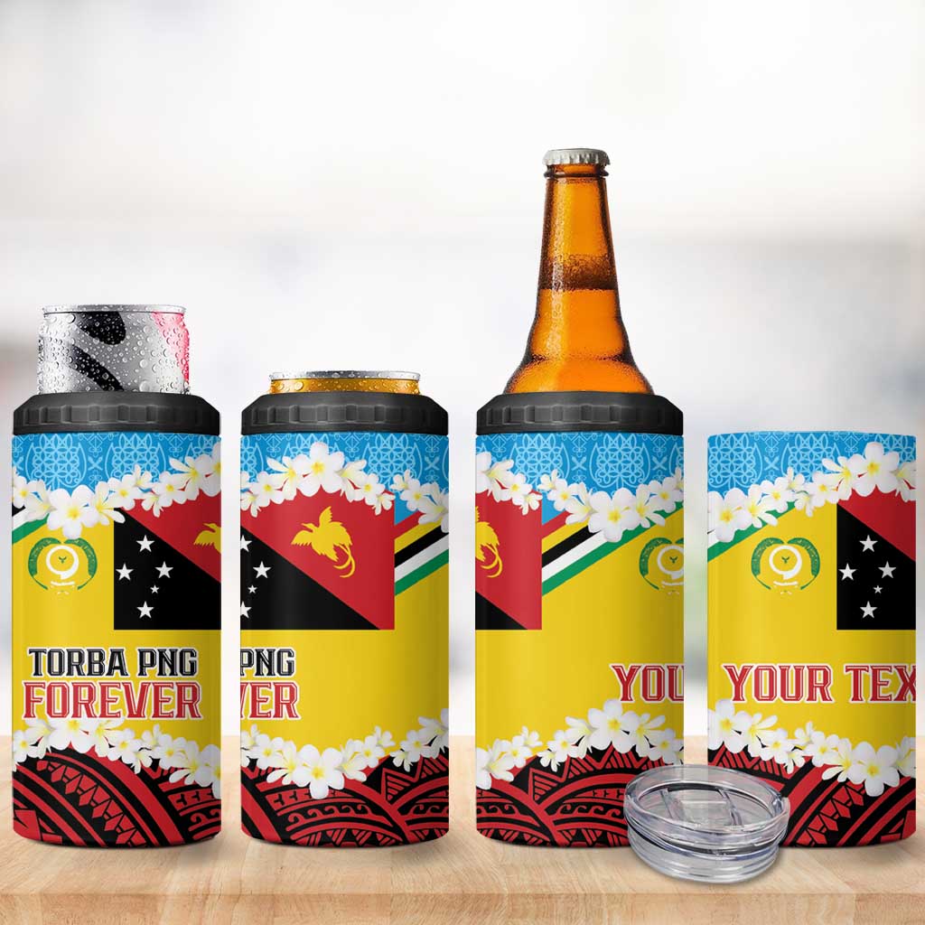 Personalised Torba PNG Forever 4 in 1 Can Cooler Tumbler Polynesian Sand Art - Polynesian Pride