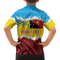 Personalised Torba PNG Forever Family Matching Off Shoulder Maxi Dress and Hawaiian Shirt Polynesian Sand Art - Polynesian Pride