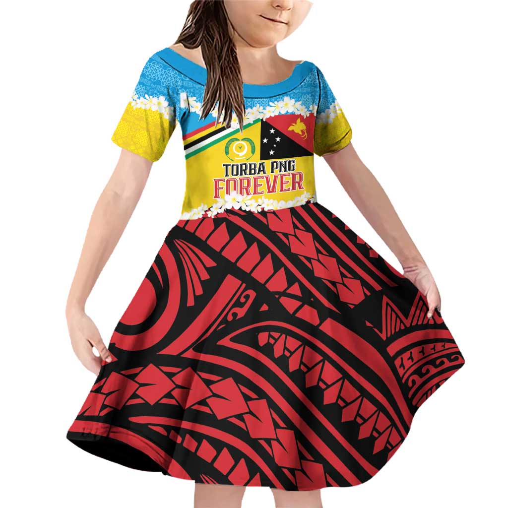 Personalised Torba PNG Forever Family Matching Off Shoulder Short Dress and Hawaiian Shirt Polynesian Sand Art - Polynesian Pride