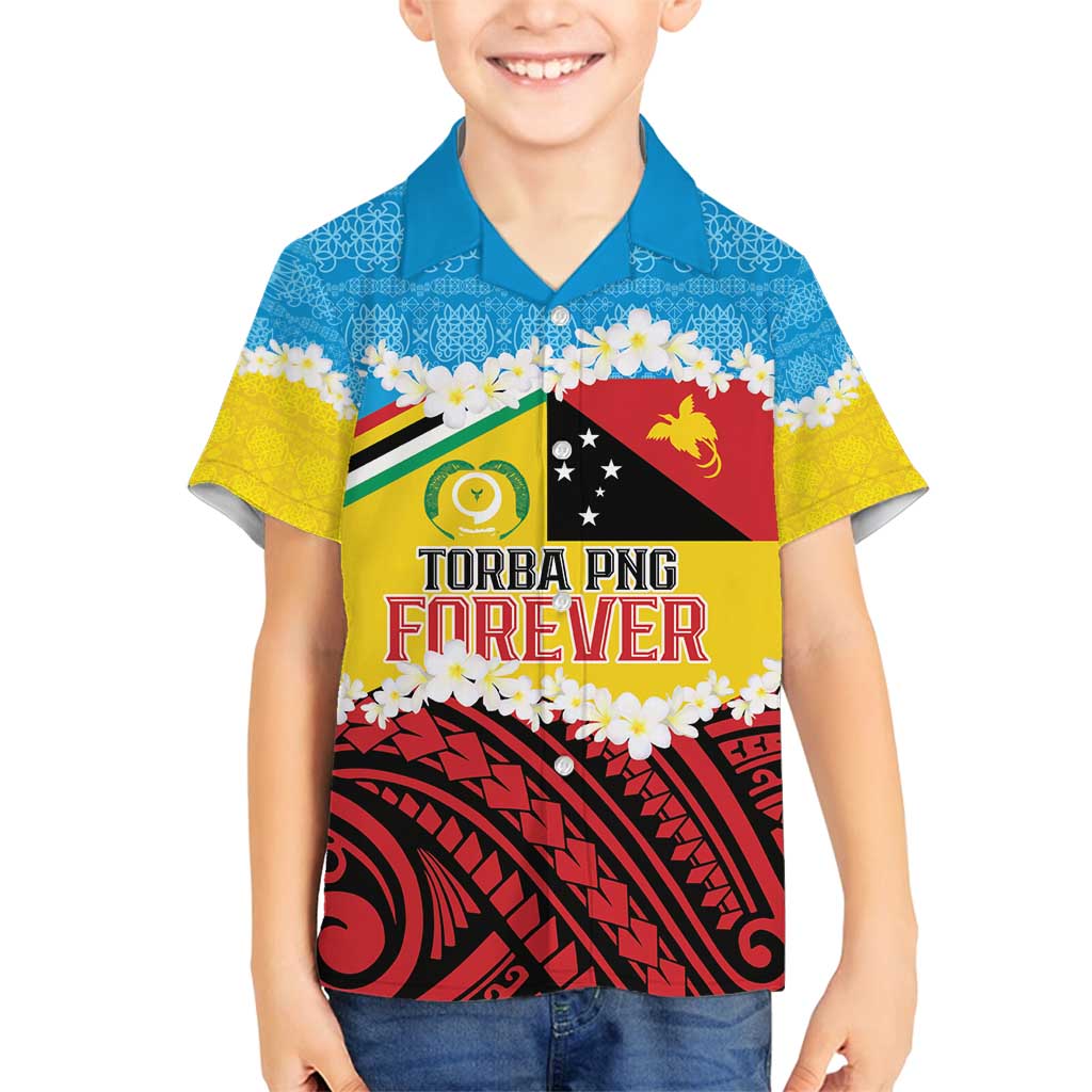 Personalised Torba PNG Forever Family Matching Off Shoulder Short Dress and Hawaiian Shirt Polynesian Sand Art - Polynesian Pride