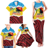 Personalised Torba PNG Forever Family Matching Tank Maxi Dress and Hawaiian Shirt Polynesian Sand Art - Polynesian Pride