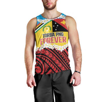 Personalised Torba PNG Forever Men Tank Top Polynesian Sand Art - Polynesian Pride