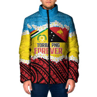 Personalised Torba PNG Forever Padded Jacket Polynesian Sand Art - Polynesian Pride
