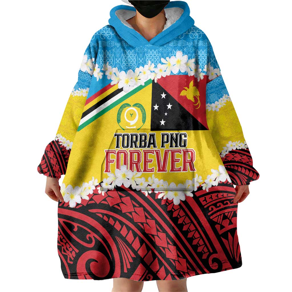 Personalised Torba PNG Forever Wearable Blanket Hoodie Polynesian Sand Art - Polynesian Pride