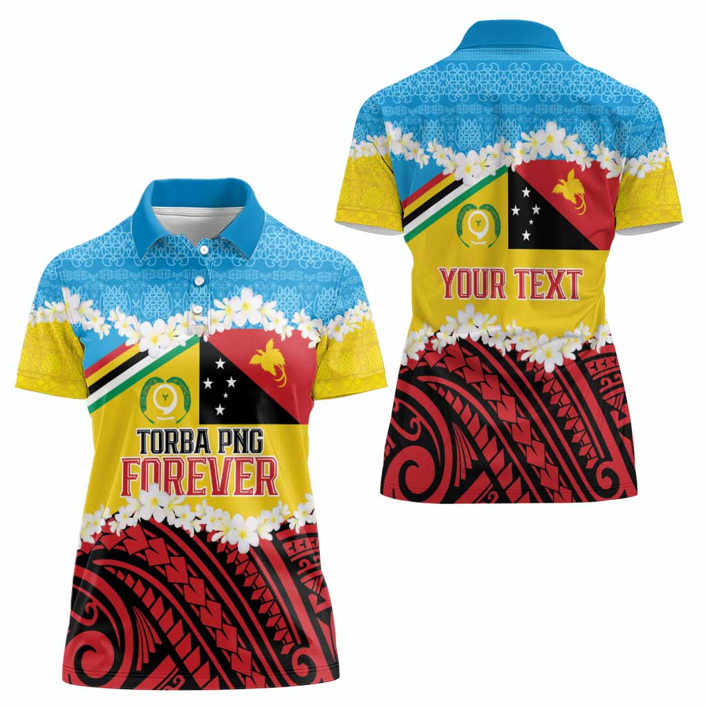 Personalised Torba PNG Forever Women Polo Shirt Polynesian Sand Art - Polynesian Pride