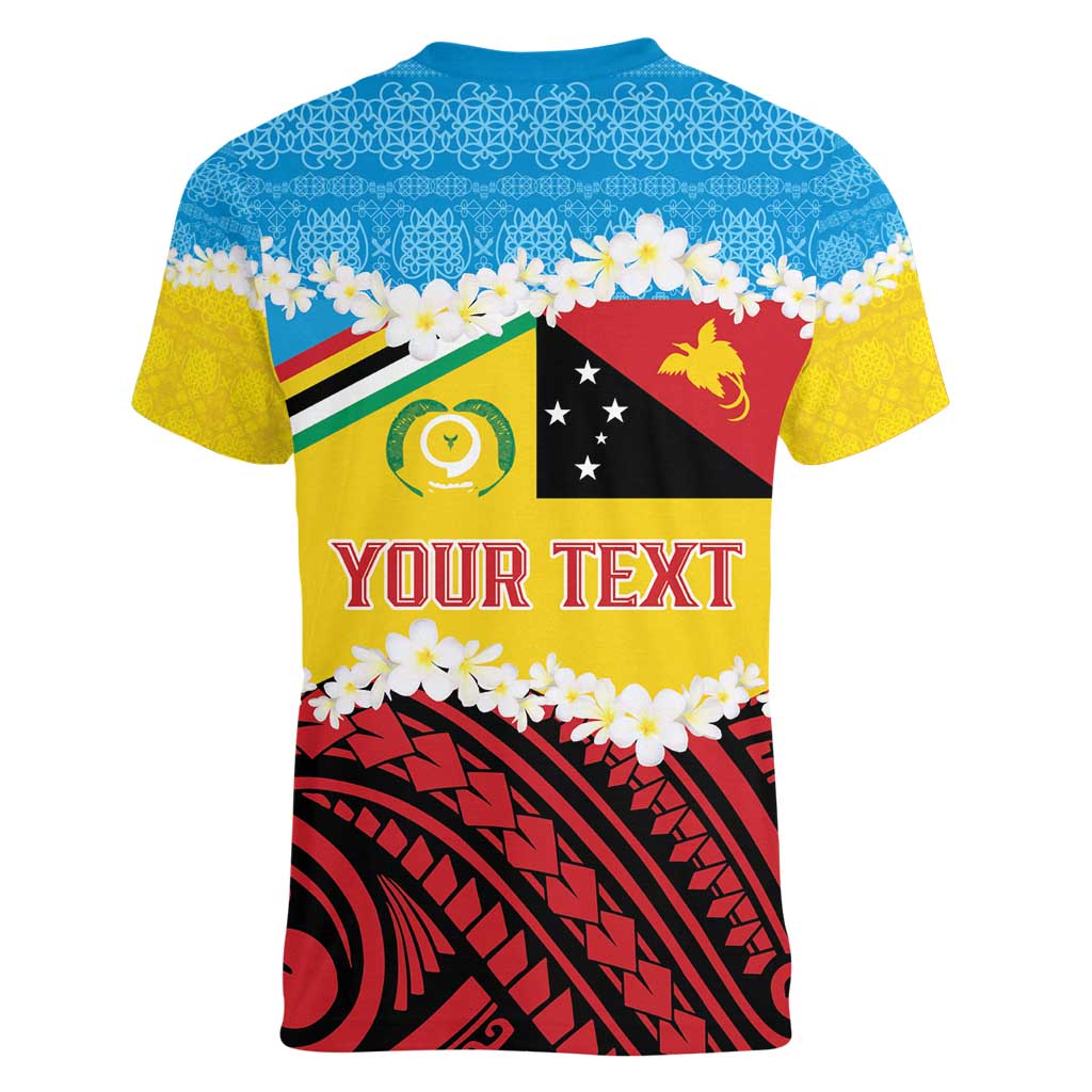 Personalised Torba PNG Forever Women V-Neck T-Shirt Polynesian Sand Art - Polynesian Pride