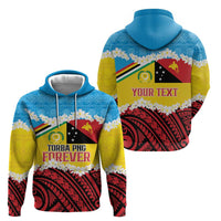 Personalised Torba PNG Forever Zip Hoodie Polynesian Sand Art - Polynesian Pride