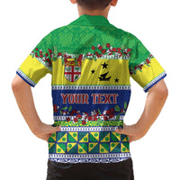 Personalised Malampa Fiji Forever Family Matching Off The Shoulder Long Sleeve Dress and Hawaiian Shirt Tagimoucia Polynesian Sand Drawing - Polynesian Pride