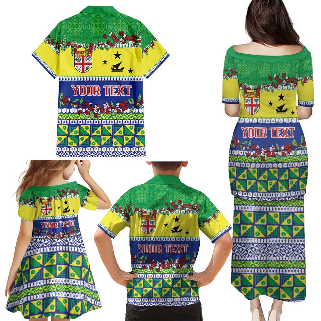 Personalised Malampa Fiji Forever Family Matching Puletasi and Hawaiian Shirt Tagimoucia Polynesian Sand Drawing - Polynesian Pride