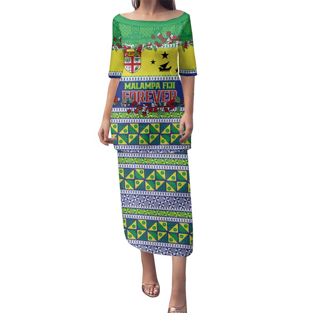 Personalised Malampa Fiji Forever Family Matching Puletasi and Hawaiian Shirt Tagimoucia Polynesian Sand Drawing - Polynesian Pride