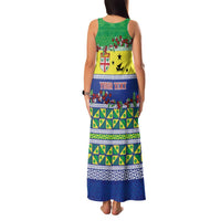 Personalised Malampa Fiji Forever Family Matching Tank Maxi Dress and Hawaiian Shirt Tagimoucia Polynesian Sand Drawing - Polynesian Pride