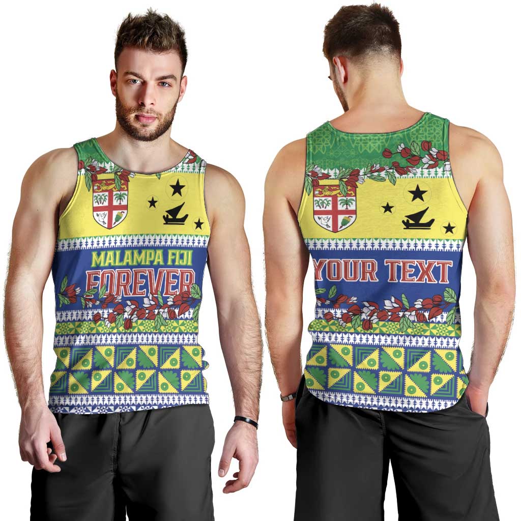 Personalised Malampa Fiji Forever Men Tank Top Tagimoucia Polynesian Sand Drawing - Polynesian Pride