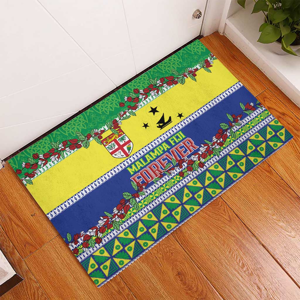 Malampa Fiji Forever Rubber Doormat Tagimoucia Polynesian Sand Drawing - Polynesian Pride