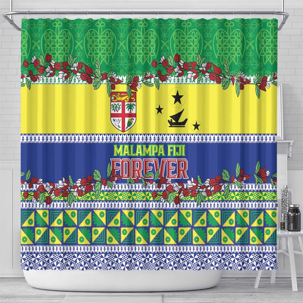 Malampa Fiji Forever Shower Curtain Tagimoucia Polynesian Sand Drawing - Polynesian Pride