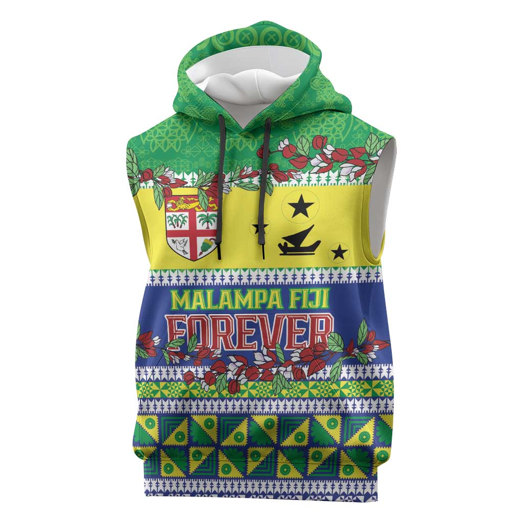 Personalised Malampa Fiji Forever Sleeveless Hoodie Tagimoucia Polynesian Sand Drawing - Polynesian Pride