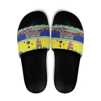 Malampa Fiji Forever Slide Sandals Tagimoucia Polynesian Sand Drawing - Polynesian Pride