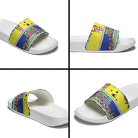 Malampa Fiji Forever Slide Sandals Tagimoucia Polynesian Sand Drawing - Polynesian Pride