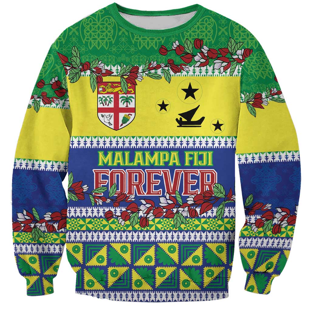 Personalised Malampa Fiji Forever Sweatshirt Tagimoucia Polynesian Sand Drawing - Polynesian Pride