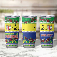 Personalised Malampa Fiji Forever Tumbler Cup Tagimoucia Polynesian Sand Drawing - Polynesian Pride