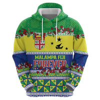 Personalised Malampa Fiji Forever Zip Hoodie Tagimoucia Polynesian Sand Drawing - Polynesian Pride